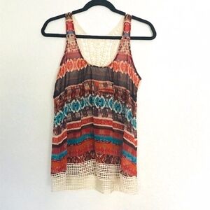 Collective Concepts | ColorfulCream Lace Back Tank